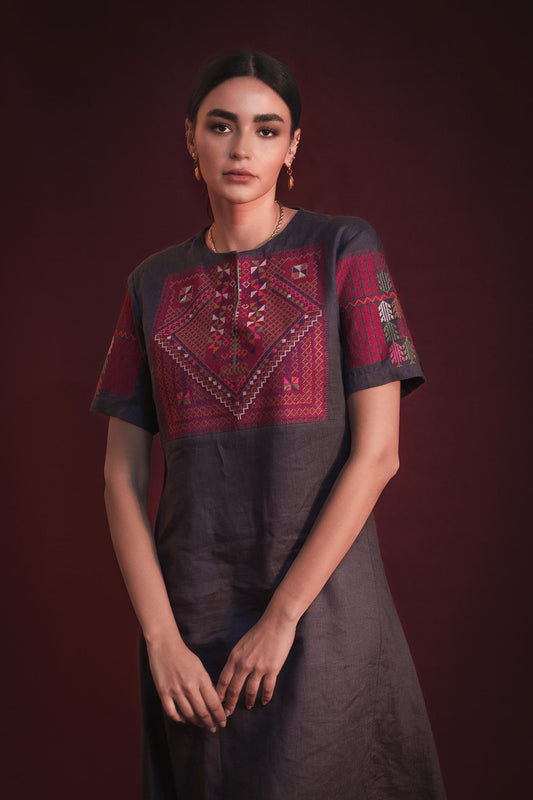 Maxi short sleeve Thob dress
