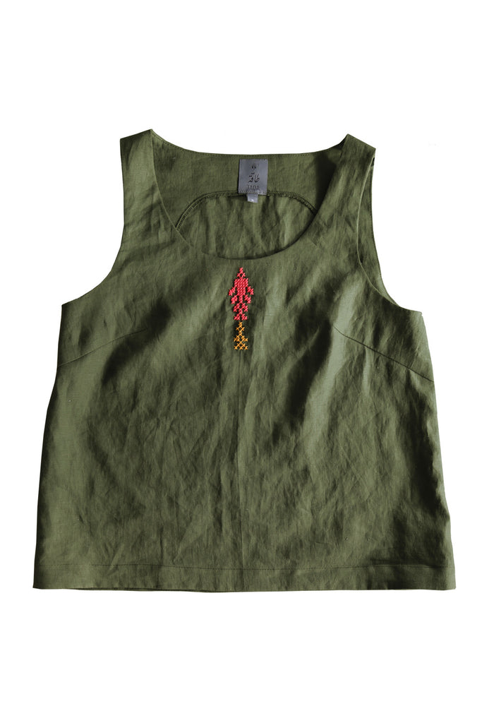 Sleeveless Scoop Neck Blouse