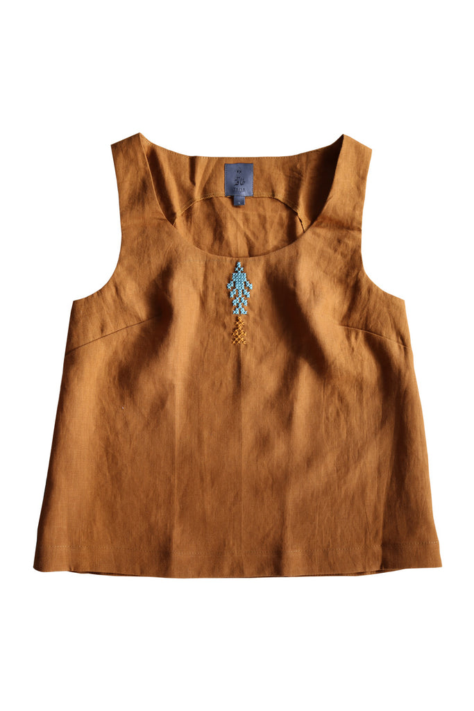 Sleeveless Scoop Neck Blouse